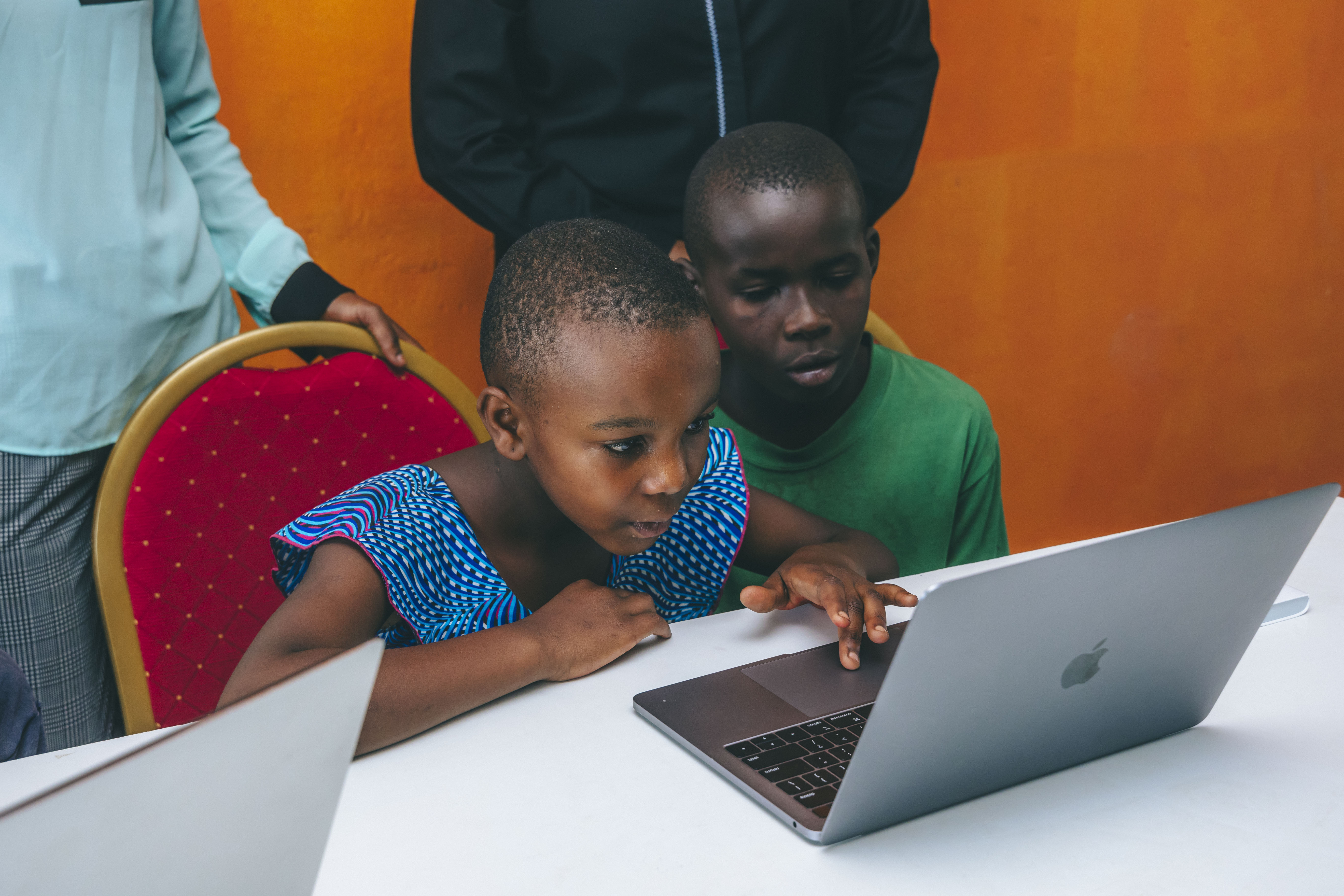 Student using a laptop with SomaBox